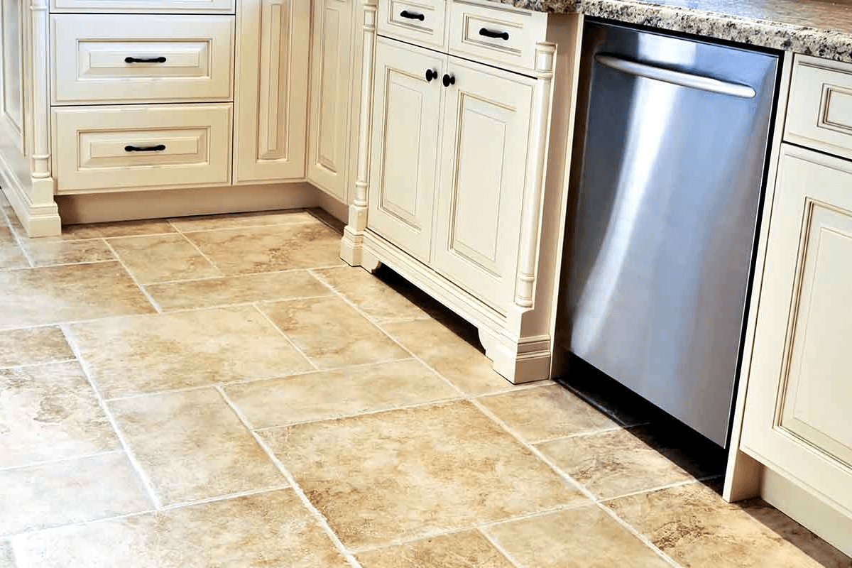 بازسازی کف آشپزخانه با سنگ طبیعی