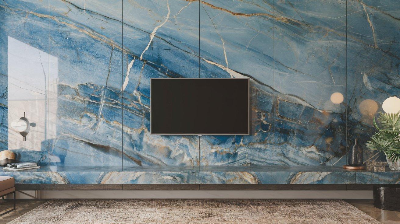 ابعاد سنگ اسلب پشت تلویزیون + اندازه سنگ اسلب تی‌وی وال (TV Wall) چقدر است؟