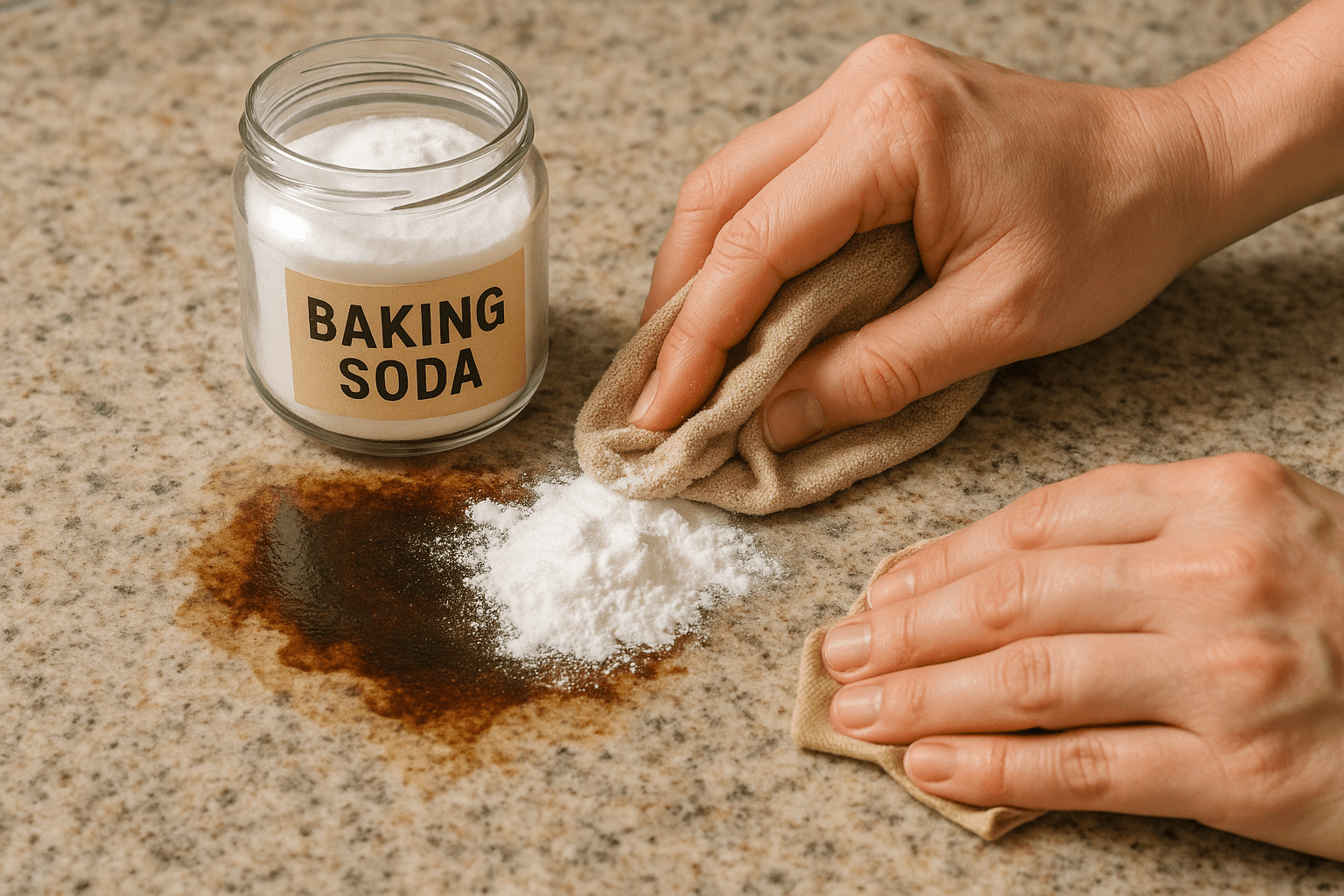 پاک کردن روغن از روی سنگ با جوش شیرین
